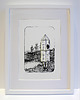 grafiki i ilustracje Rysunek Rakieta Grafika 32x24cm + biała rama 1