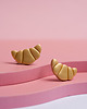 kolczyki z masy plastycznej Pojedyncze sztyfty Rogale Croissanty 3