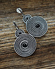 kolczyki soutache Czarno- srebrne spirale kolczyki soutache 2