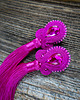 kolczyki soutache Fuksja- kolczyki sutasz z chwostami 2