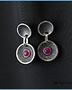 kolczyki srebrne Kolczyki srebrne fuchsia agate 2