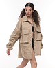 kurtki damskie Kurtka koszulowa mocca oversize 2