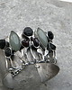 bransoletki z kamieni naturalnych (zam) Surowe czarne turmaliny   - BRANSOLETA MANKIET  CUFF 2