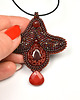 wisiory Sharadasya, wisior z jadeitem i karneolem, beading 3
