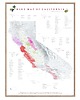 plakaty WINO Kalifornia regiony winiarskie plakat mapa 1