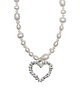 srebrne naszyjniki Naszyjnik Serce Otulenie perły 1