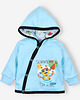 bluzy dla niemowlaka Turkusowa bluza niemowlęca SUMMER ROBOTS  z bawełny organicznej dla chłopca 1