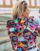 bluza z kapturem damska TWARZE bluza oversize patchwork z kapturem 3