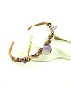 bransoletki wire wrapping Miedziana bransoleta mankietowa z ametystem 7