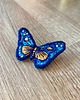 broszki Motyl niebieski - ręcznie haftowana broszka 2