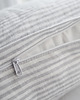 poduszki gładkie Lniana Poszewka Na Suwak GRAY STRIPES 3