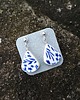 kolczyki ceramiczne Kolczyki ceramiczne w kobaltowe wzory dwustronne 3