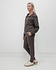 komplety damskie Anisa minimalistyczny lekko dopasowany komplet spodnie i bluza - Chocolate 4