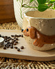 kubki Ceramiczny kubek handmade z jamniczkiem i napisem 3