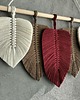 makramy Duża Makrama Liście Pióra Boho Bordo Brąz Ecru Kolory Jesieni 50 cm 5