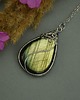 wisiory Duży wisior złoty labradoryt wire wrapping 2