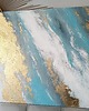 obrazy ŚWIETLISTY PRZEPŁYW  Ręcznie malowany obraz ze złotem 70x100 cm 2