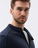 bluzy męskie Bluza męska rozpinana bez kaptura - granatowa V2 B1071 1