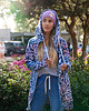 bluza z kapturem damska Zipper Long Blue Panther 4