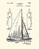 grafiki i ilustracje Rysunek patent żagle  żeglarstwo vintage prezent 1