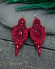 kolczyki soutache Kolczyki sutasz bordowe wieczorowe Margo eleganckie z kryształkiem 2