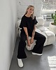komplety damskie Chiara oversizowy komplet bezrękawnik i spodnie wide leg Black 5