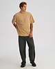 t-shirty męskie Koszulka męska BOXY FIT z ciężkiej bawełny beżowa 1