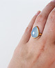 pierścionki złote Pierścionek srebro925/pozłacane chalcedonit blue 2
