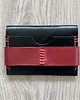 portfele damskie Portfel czarno-czerwony ze skóry ręcznie uszyty. 1