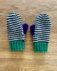 rękawiczki damskie Rękawiczki jednopalczaste z wełny merino zielony 1