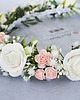wianki komunijne Wianek komunijny różowe różyczki i gipsówka 3