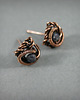 kolczyki wire wrapping Kolczyki sztyfty z szafirami 1