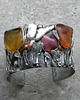 bransoletki wire wrapping Bursztyn w zaroślach -  bransoleta mankiet CUFF 4