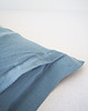 poduszki gładkie Lniana Poszewka Z Listwą DUSTY BLUE 4