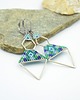 kolczyki - inne Geometric wings navy blue 3