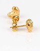 kolczyki pozłacane Złote sztyfty serduszka Organica 2
