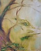 obrazy Obraz olejny 60x60 cm autorski drzewo las domek 1