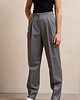 spodnie materiałowe damskie Eleganckie wełniane spodnie z wysokim stanem, LIGHT GREY (jasny szary) 3