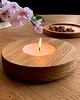 świeczniki i świece Minimalistyczny Świecznik dębowy na duży tealight 1