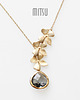 kolczyki szklane Gold and Black Fussion  4