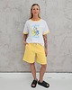 szorty damskie Amrita komfortowe spodenki z ozdobnym szwem - Butter Yellow 1