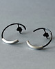kolczyki wire wrapping Srebrne minimalistyczne kolczyki koła otwarte 1