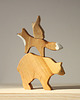 klocki i zabawki drewniane Leśne zwierzęta - zestaw drewnianych zabawek - Niedźwiedź, Lis, Zając 8