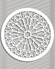 dekoracje - na ścianę AŻUROWA ROZETA GOTYCKA,ROSE DU MIDI,  DEKORACJA ŚCIENNA 3D, ORNAMENT,60 CM, C 2