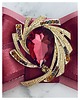 broszki Brosza  ROYAL   z bordowym kryształem 1