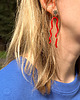 kolczyki - inne Delikatne kolczyki WAVY - Czerwony 1
