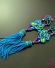kolczyki soutache Wielokolorowe kolczyki sutasz z chwostem 5