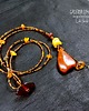 wisiory Bursztyn w naszyjniku stylu BOHO. Zwiewny lekki unikat handmade 5