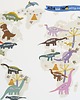 naklejki ścienne do pokoju dziecka Mapa świata z dinozaurami. Naklejki ścienne zestaw 5