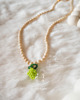 naszyjniki - inne Naszyjnik z owockiem z koralików limonka 4